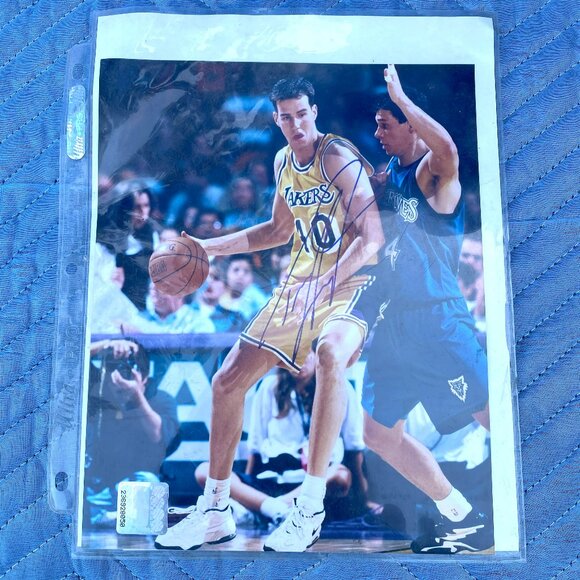 Vtg 1997 Travis Knight Los Angeles Lakers Rookie All-Star Signed Photo W/ COA - Picture 1 of 2
